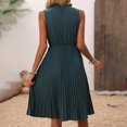thumbnail image 6 of Lmnyox Sleeveless Cocktail Dress for Women Flowy Mock Neck High Waist Midi Dress Summer Casual Party Dress, 6 of 7