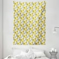 thumbnail image 1 of Floral Tapestry, Narcissus Flowers on a Plain Background, Wall Hanging for Bedroom Living Room Dorm Decor, 60W X 80L Inches, Earth Yellow Pale Grey, by Ambesonne, 1 of 2