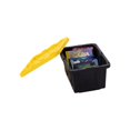 thumbnail image 2 of Bolsa De Almacenamiento De Plástico De 5 Galones Con Tapa Con Cerradura, Contenedor Apilable Resistente De Uso Regular Para Herramientas De Garaje Y Organización Del Hogar (Paquete De 2), Negro Y Amar, 2 of 5