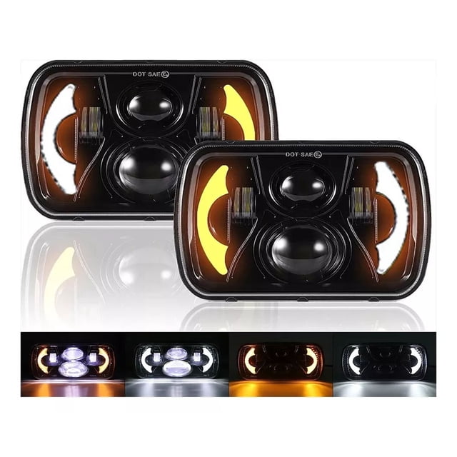 Par Faros 5x7 Cuadrado Jeep Cheroke Nissan Camión D21 Yj Xj