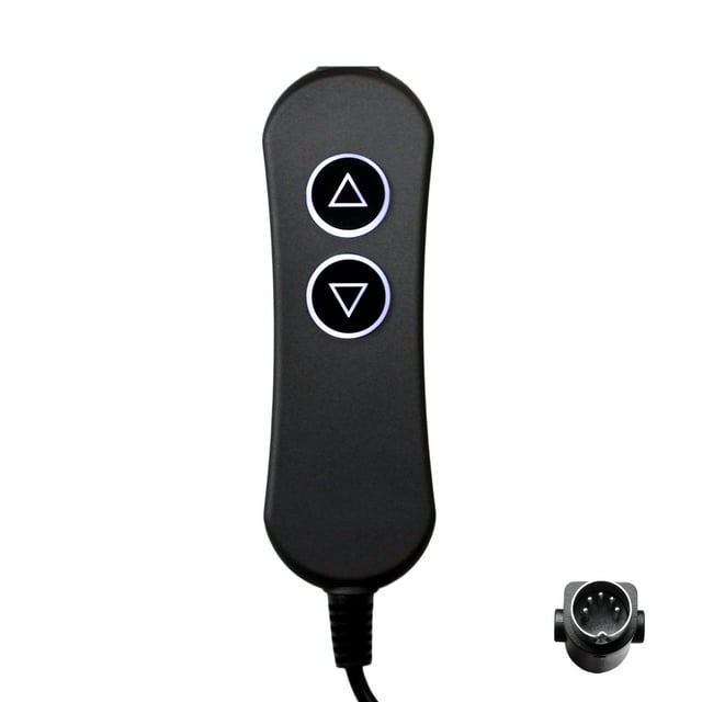 Mulin 2 Button 5 Pin Prong Hand Control Lift Chairs Power Recliners Remote Handset Controller with USB and Backlight