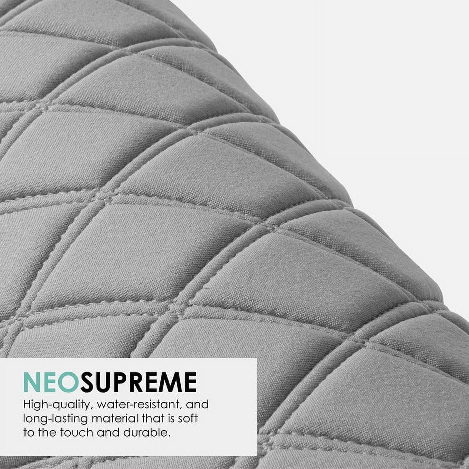 FH Group Neoprene Car Seat Covers 2017-2024 for Tesla Model 3, Custom Fit Front Set Gray with Air Freshener