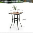 thumbnail image 6 of MF Studio 40"H Patio Bar Table,Outdoor Bar Height Dining Table with Wooden-like Top and Metal Frame,Black, 6 of 7