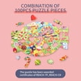 thumbnail image 4 of Jfieei 100 PCS Candy Land Jigsaw Puzzle, Multi Color ,for Early Childhood Education, Eco-friendly Natural Pulp Puzzle Floor Puzzle, 4 of 8