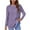 Purple, variant on ATOYSOY Women's Crew Neck Button Sweatshirts Loose Tops Dressy Tunic Fashion Casual Blouse Fleece Solid Color Pullover Spring Long Sleeve Shirts Winter Workout Black L