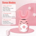 thumbnail image 5 of Cepillo de dientes eléctrico sónico para niños de silicona de 360 grados, automático, recargable por USB, cepillo de dientes inteligente para niños en forma de U, 5 of 5