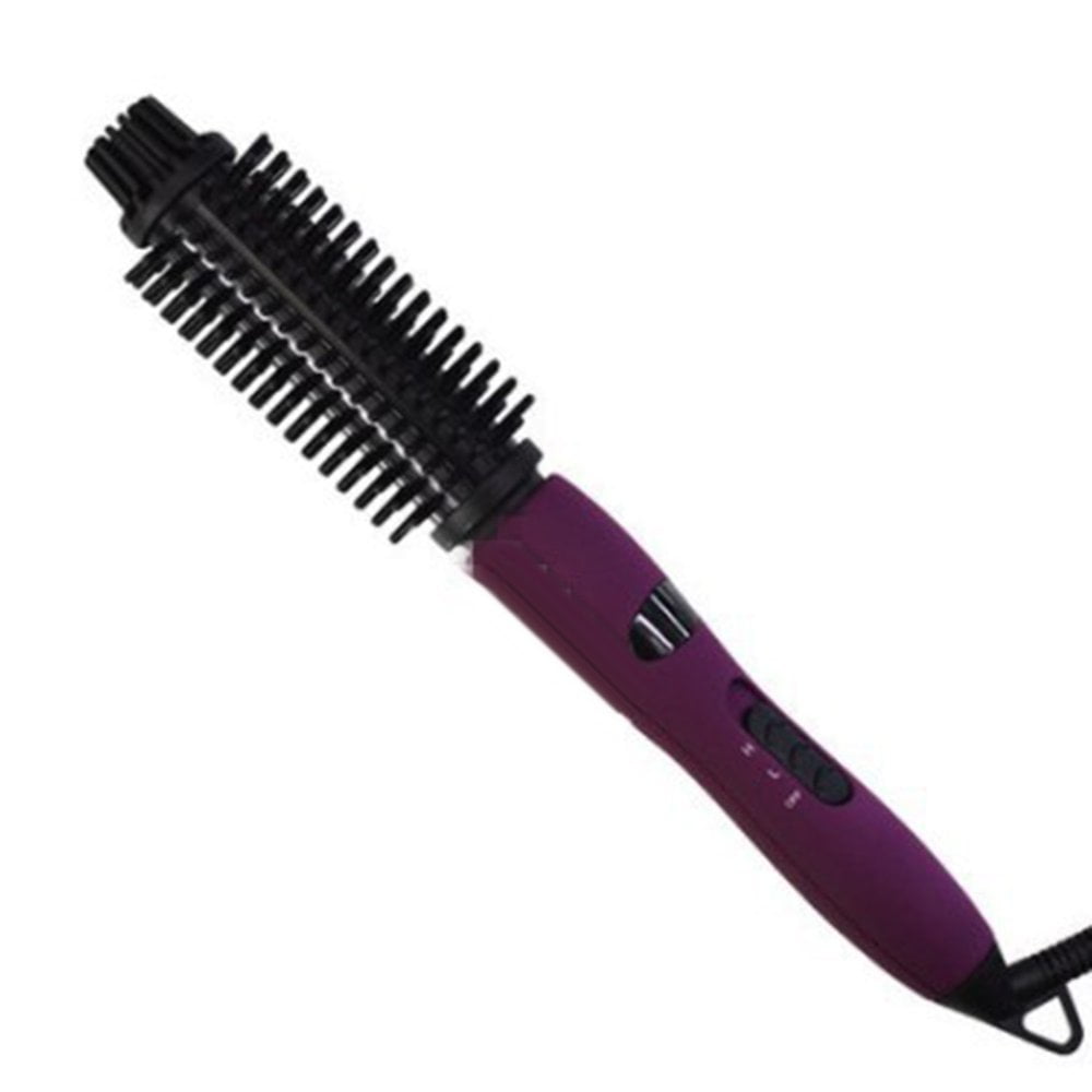 YellowDell Curling Iron Brush Hair Curler Anti scald Hair Straightener Teeth Styling purple Walmart