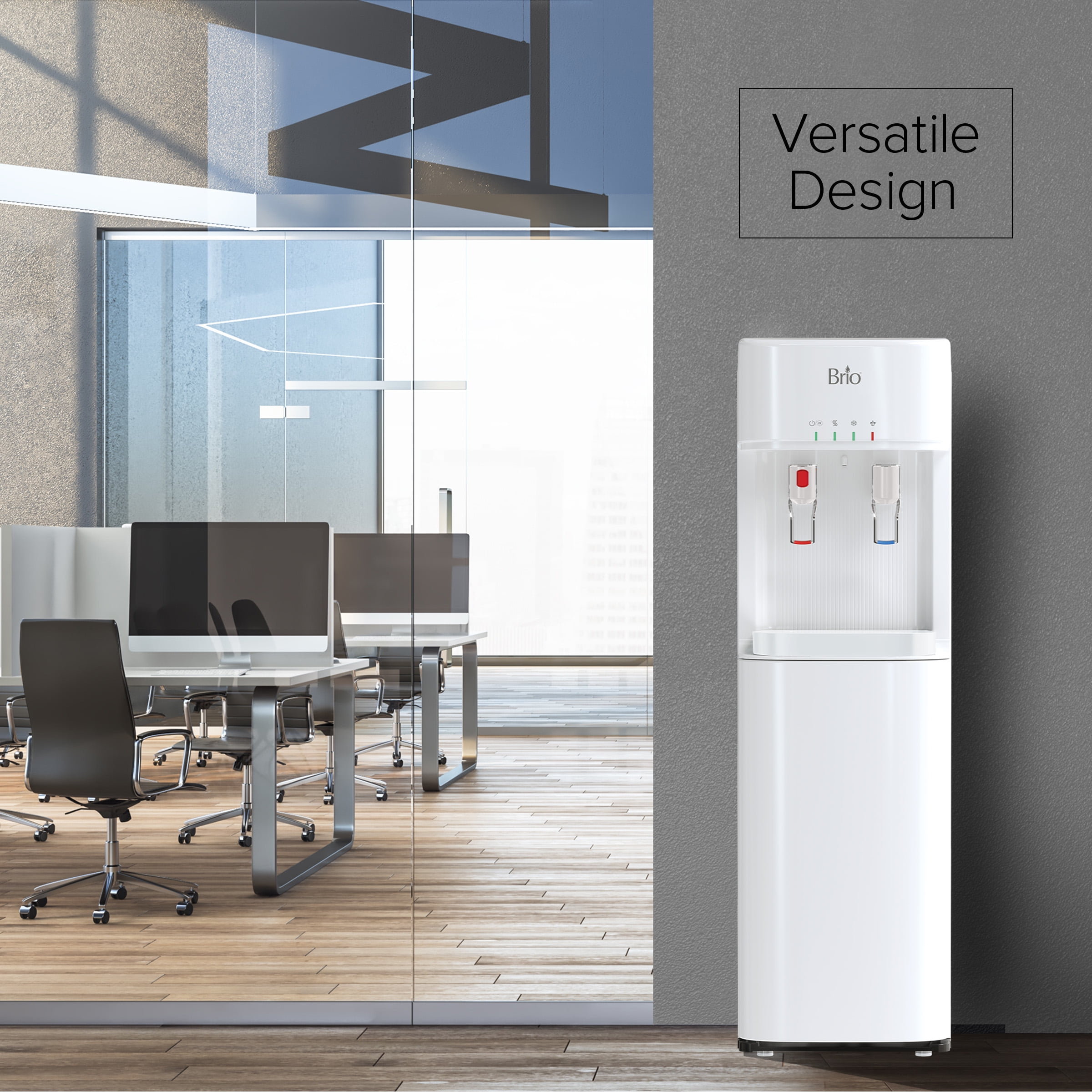 Brio Bottleless Water Dispenser with Self-Cleaning and 3-Stage Filtration for Hot & Cold Water