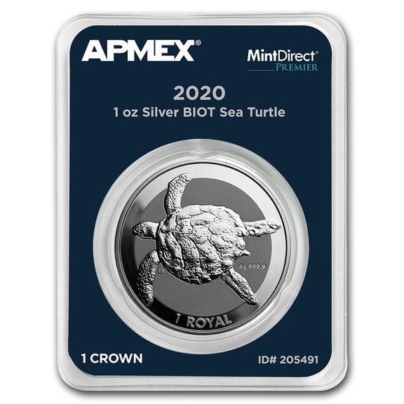 2020 BIOT 1 oz Silver Sea Turtle (MintDirect® Premier)