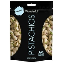Wonderful Pistachios, In-Shell Roasted with No Salt Nuts, 8 Ounce Bag