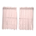 thumbnail image 4 of Cortinas de encaje transparente de varilla o cortinas de Rosa-2 niveles-74x61cm Zulema Niveles de ventana de encaje bordado, 4 of 8