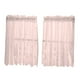 thumbnail image 4 of Cortina de café de encaje, cenefa transparente para ventana, cortina de cocina con girasoles bordados Rosa-2 niveles-74x61cm, 4 of 9
