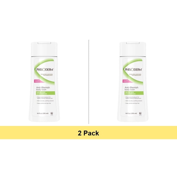 pHisoderm Anti-Blemish Body Wash - 10 oz - 2 Pack
