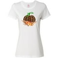 thumbnail image 3 of Inktastic Cheetah Print Pretty Pumpkin with Fall Leaves Women's T-Shirt, 3 of 5