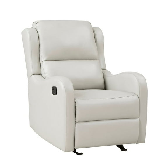 Lexicon Durant Faux Leather Glider Manual Recliner in Taupe