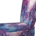 thumbnail image 4 of Designart "Dreaming in Indigo II" Purple Abstract Landscape Upholstered Accent Chair - Modern Arm Chair For Bedroom, 4 of 5