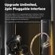 thumbnail image 4 of Sidaley Auriculares para teléfono móvil con cable de 3,5mm Jack HiFi auriculares universales con cancelación de ruido Cable largo desmontable Teléfono y Comunicación Negro con micrófono, 4 of 6