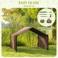 thumbnail image 4 of PawHut Portable Dog Tent for Shade Protection for Outdoor, Brown, 4 of 9