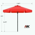 thumbnail image 6 of ABCCANOPY 7.5ft Outdoor Market Hand Push Patio Umbrella With Hanging Edge,12+Colors, Red, 6 of 8