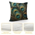 thumbnail image 4 of GOSMITH Peacock Feather Throw Pillow Covers Beautiful Fullcolor Feather Aristic Decorative Pillow Covers Home Sofa Bed Decor Pillow Case Square Cushion Covers(Peacock Feather), 4 of 5