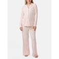 thumbnail image 4 of Ingrid & Isabel For Every Belly Women's Maternity Long Sleeve Button Down Shirt & Open Leg Pajama Set, Sizes S-XXXL, 4 of 12