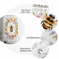 thumbnail image 5 of Pastoral Bee Wreath Shower Curtains for Bathroom Waterproof Fabric Bath Curtains Decor Bath Tub Curtain Spring Watercolor Flowers Decorative Shower Curtain Sets with 12 Hooks, 72x72 Inch, 5 of 6