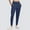Navy, variant on ZZwxWA Women's Pants High Waisted Lightweight Athletic Leggings Tapered Solid Color Yoga Pants for Sport Outfits with Pocket