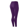 thumbnail image 5 of ZQUUVOU Yoga Pants for Women with Pockets Solid Color Lifting High Waisted Workout Leggings Fitness Sports Running Yoga Athletic Pants Purple, 5 of 8