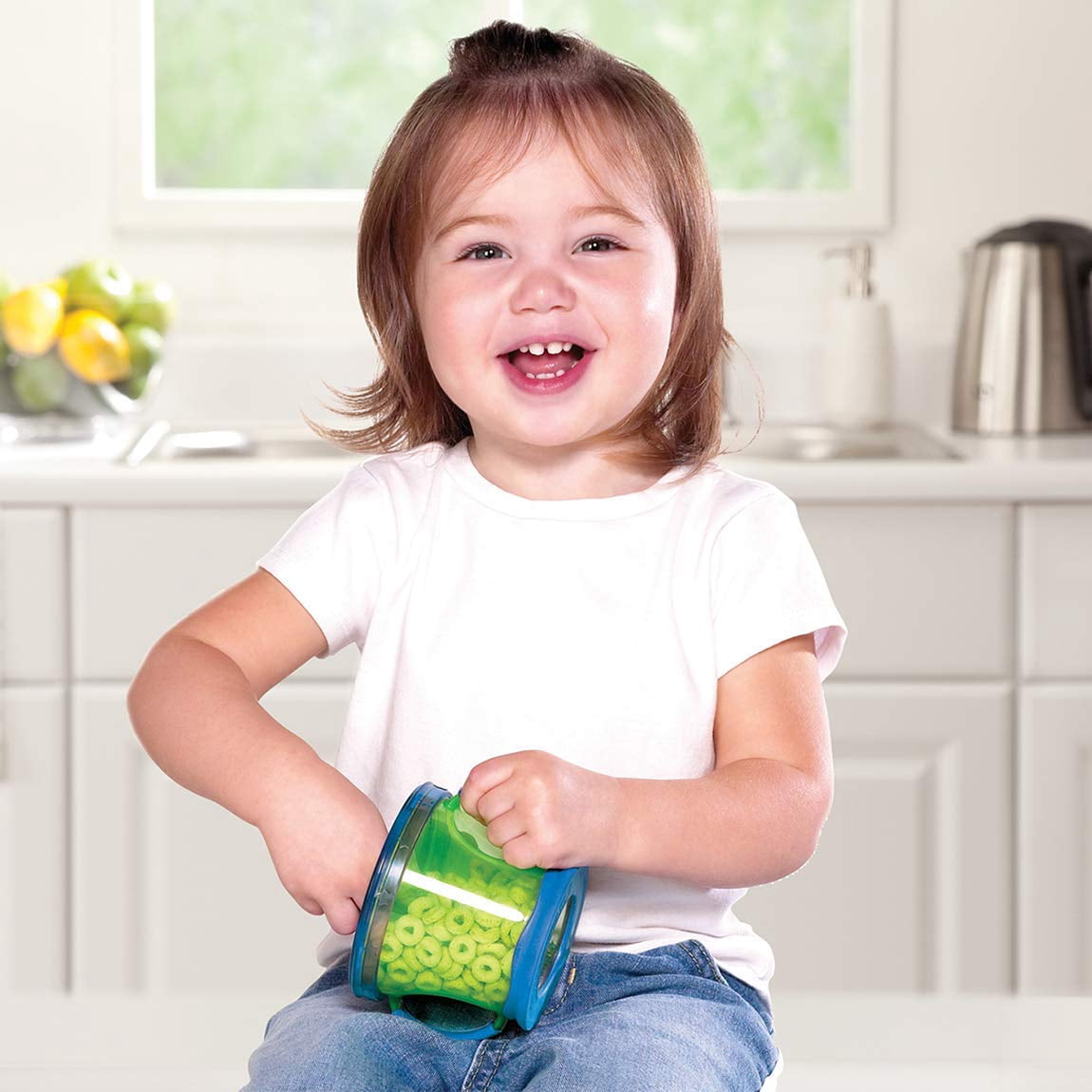 Munchkin Spill-Proof Toddler Snack Container W/ Domed Lid, Colors May Vary, 9 oz, 4 Pack