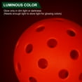 thumbnail image 5 of Luminous Pickleball Balls 40 Holes Glow in the Dark Pickleball Balls with Mesh Bag White,Red,Blue, 3 Pack, 5 of 8