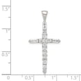 thumbnail image 2 of FJC Finejewelers Sterling Silver Cubic Zirconia Cross Pendant Necklace - Chain Included, 2 of 4