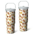 thumbnail image 2 of 1pc autumn 30oz Tumbler with Straw & Handle - Insulated Stainless Steel Cup | Holiday Gift for Man Women (Christmas, Valentine's, Birthday), 2 of 7