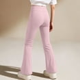 thumbnail image 4 of Besolor Flare Leggings for Kids Girls High Elastic Waisted Stretch Slim Comfy Girl Workout Yoga Pants(12-13 Years,Pink), 4 of 6