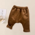 thumbnail image 2 of Lovskoo Toddler Baby Girls' Furry Fleece Warm Pull-On Pants Super Soft Sweatpants Stretch Joggers For 6 Months-4 Years Brown, 2 of 6
