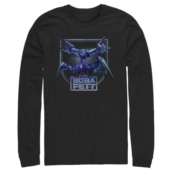 Men's Star Wars: The Book of Boba Fett Annihilator Droid  Long Sleeve Shirt Black Small