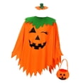 thumbnail image 3 of Poncho de calabaza para disfraz de cosplay, bonitos accesorios de calabaza para juegos de rol de mascarada. L, 3 of 9