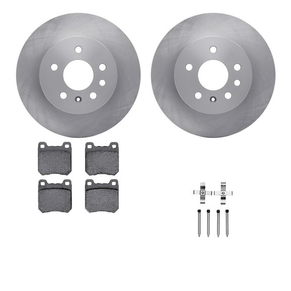 Dynamic Friction Company Rear Brake Rotors with 5000 Advanced Brake Pads includes Hardware 6512-65055