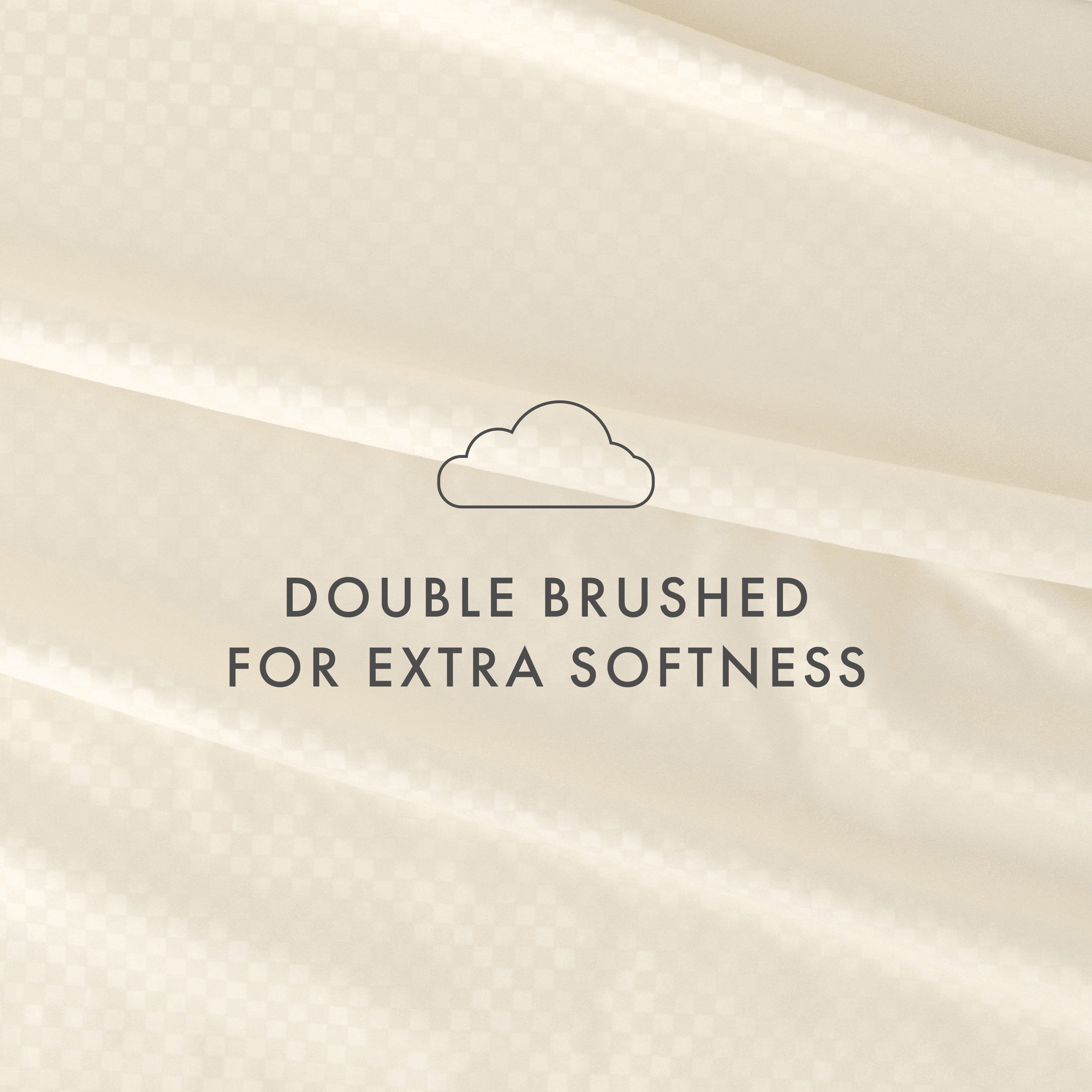 Noble Linens 4 Piece Ivory Checkered Embossed Bed Sheet Set, King