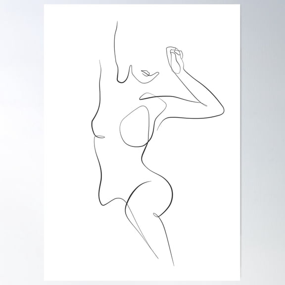 Feminine Pose Poster Wall Art, Modern Wall Decor For Living Room Bedroom, 8x12 UNFRAMED