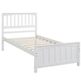 thumbnail image 3 of Gzxs Platform Bed Frame with Headboard, Footboard, Wood Slat Support, No Box Spring Needed, Twin size, White, 3 of 9