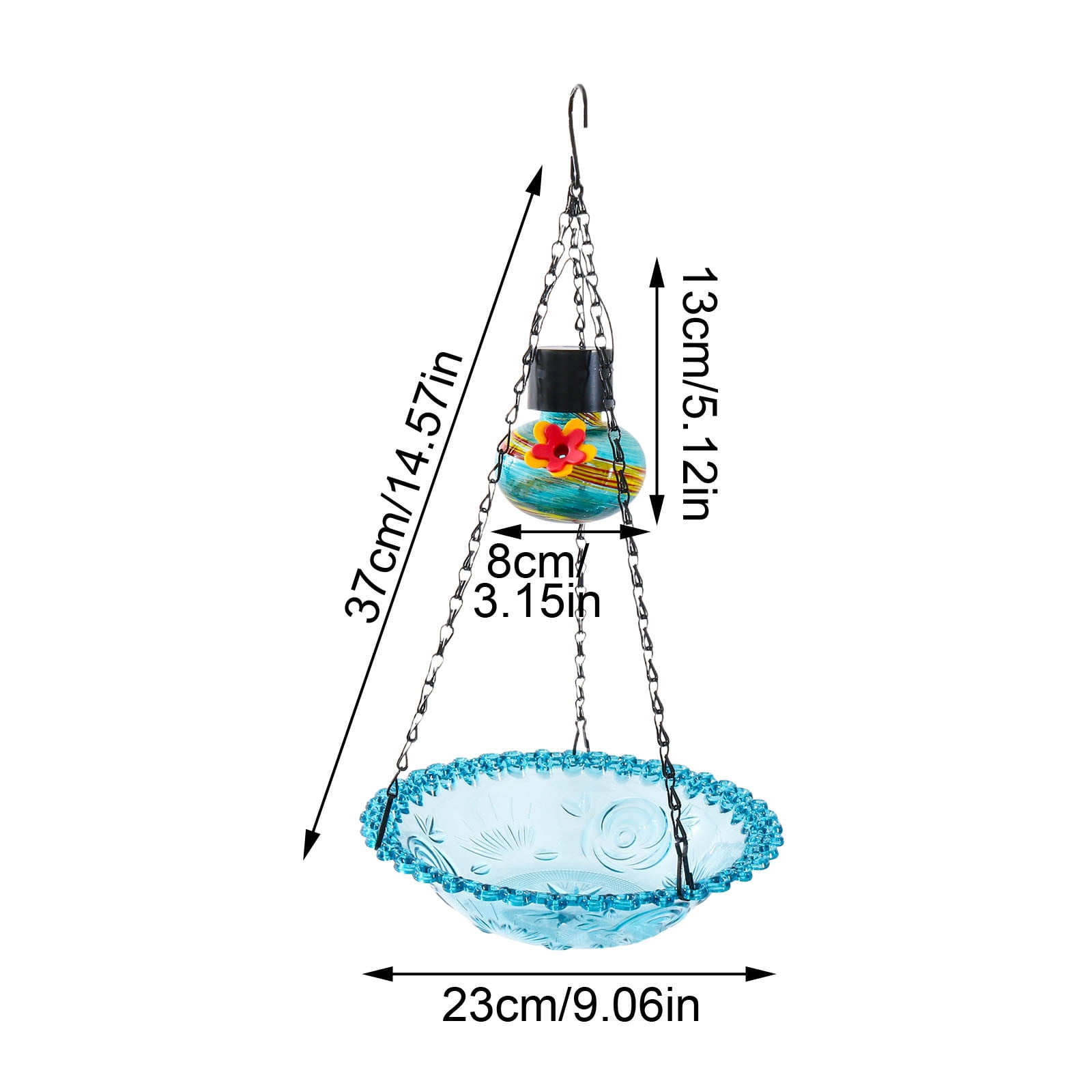 Hanging Bird Feeder,Versatile Bird Bath Tray for Outdoor,Beautiful Birds Attract and Feeding Device,Suitable for Garden and Courtyard
