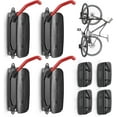 thumbnail image 2 of Swivel Bike Wall Mount - Space-Saving Vertical Bike Rack for Garage Storage, Holds Up to 66 lbs, 4-Pack, Red, 2 of 9
