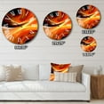 thumbnail image 4 of Designart "Warm Fractal Design in Orange IV" Fractals Oversized Wall Clock, 4 of 5