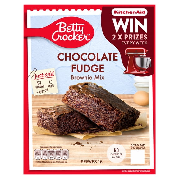 Betty Crocker Chocolate Fudge Brownie Mix 415G, Imported from Britain