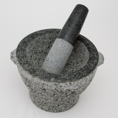 8 Inch Stone Granite Mortar and Pestle 4 Cup Capacity