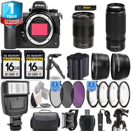 Nikon Z6 II Mirrorless Camera with 24mm f/1.8 S Lens + 32GB + Flash + 4 PC Macro Set + 3 PC Filter Set