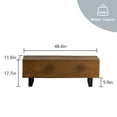 thumbnail image 6 of COSIEST Outdoor Walnut Rectangular MgO Garden Bench, 6 of 6