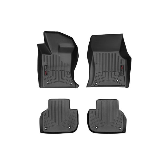 WeatherTech Custom Fit FloorLiners compatible with 2016-2024 Jaguar XF - 1st & 2nd Row, Black