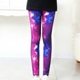 thumbnail image 2 of Odeerbi Girls Leggings Baby Printed Milk Silk Pattern Leggings Comfortable Slim Cropped Trousers Purple, 2 of 4