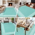 thumbnail image 5 of Rectangle Area Rugs 5 x 8 Ft, Bluish Green Retro Greek Key Non-Slip Residential Carpet, Greece Ancient Rustic Geometric Indoor Crawling Mats Runner Rugs for Living Room/Dining Room/Bedroom, 5 of 8